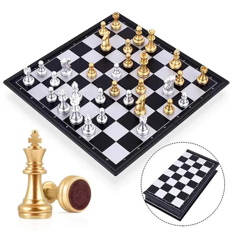 25/36cm Big Size Medieval Chess Sets With Magnetic Large Chess board 32 Chess Pieces Table Carrom Board Games Figure Sets szachy