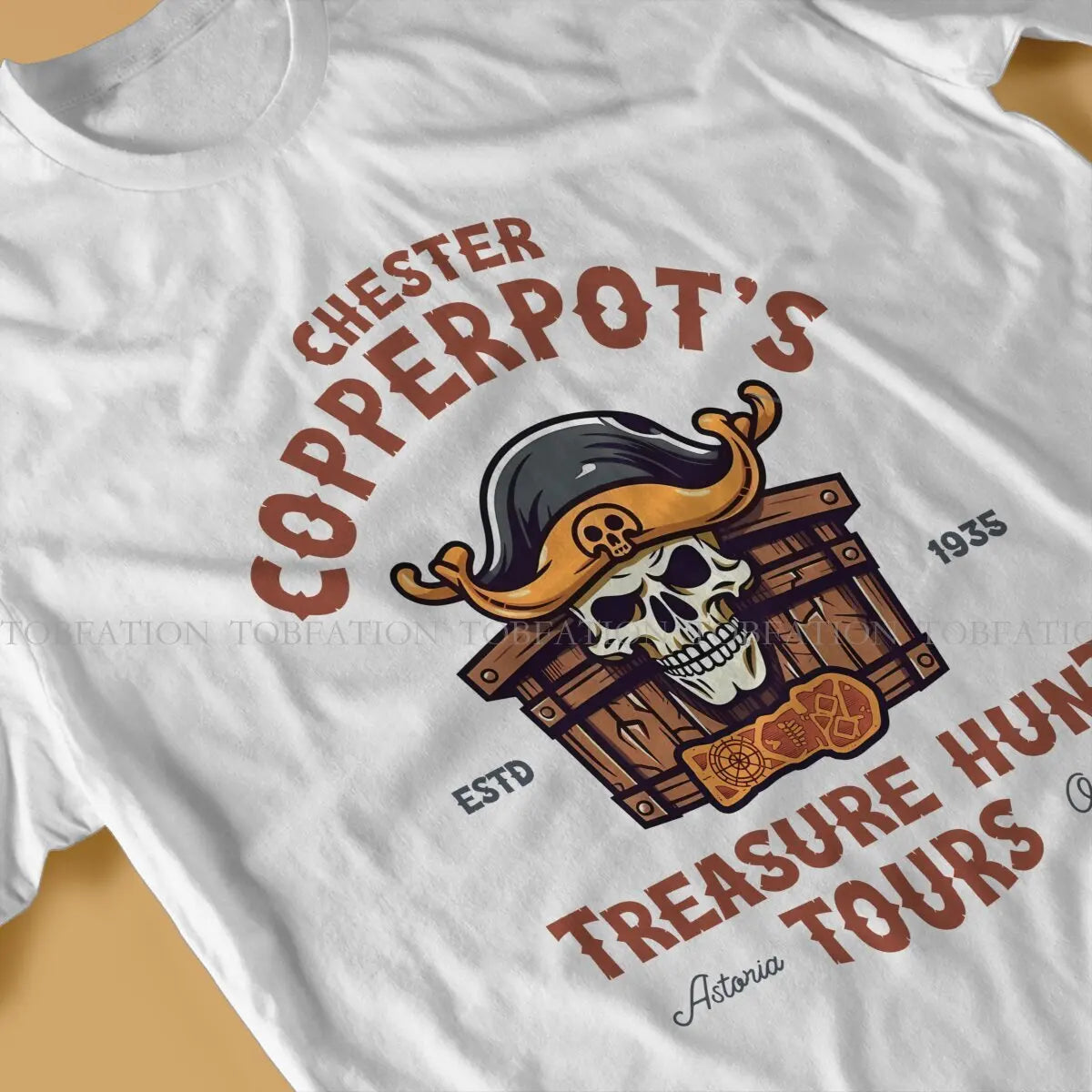 Chester Copperpot's Treasure Hunt Tours Style TShirt The Goonies Movie 100% Cotton Creative Gift Clothes  T Shirt Stuff Ofertas