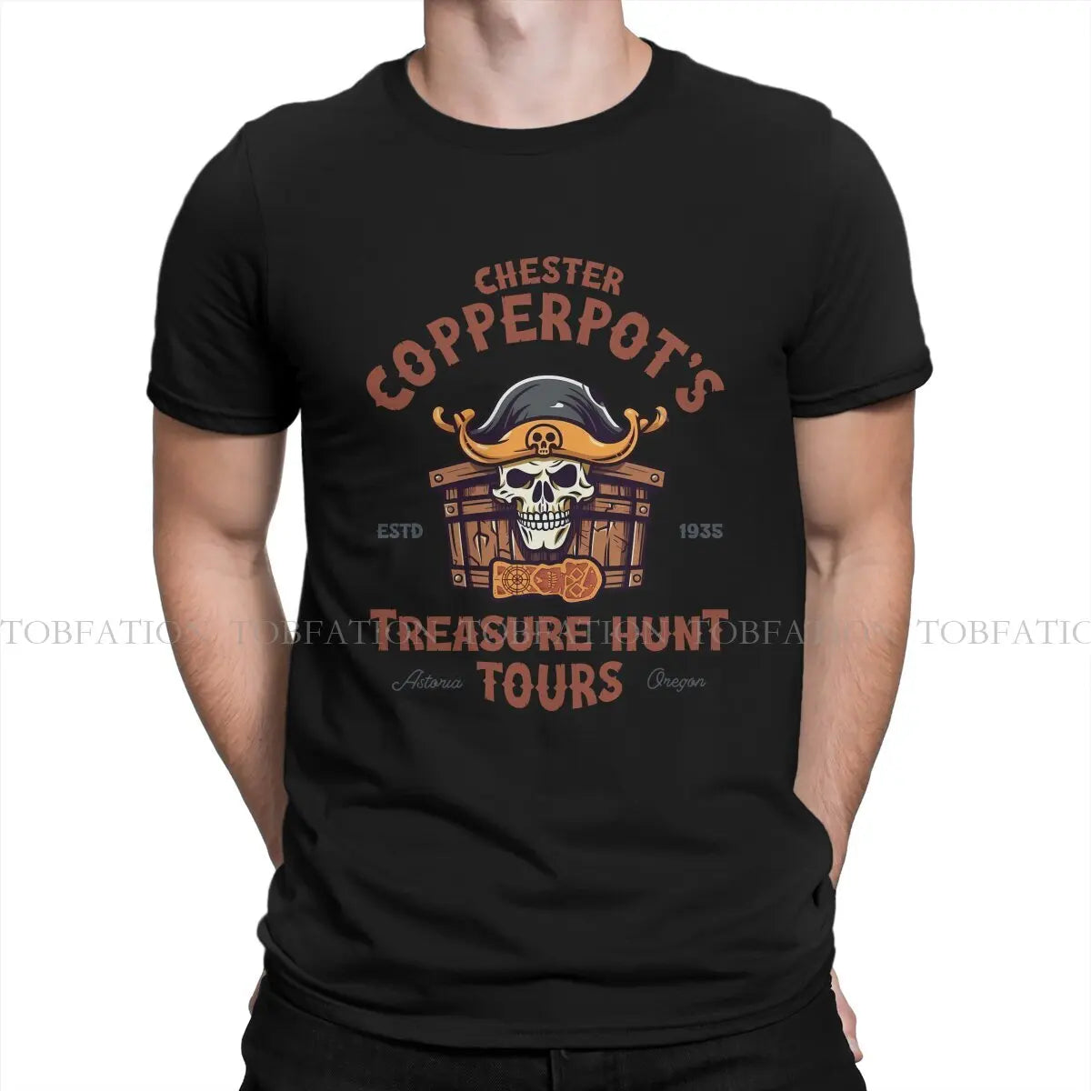 Chester Copperpot's Treasure Hunt Tours Style TShirt The Goonies Movie 100% Cotton Creative Gift Clothes  T Shirt Stuff Ofertas