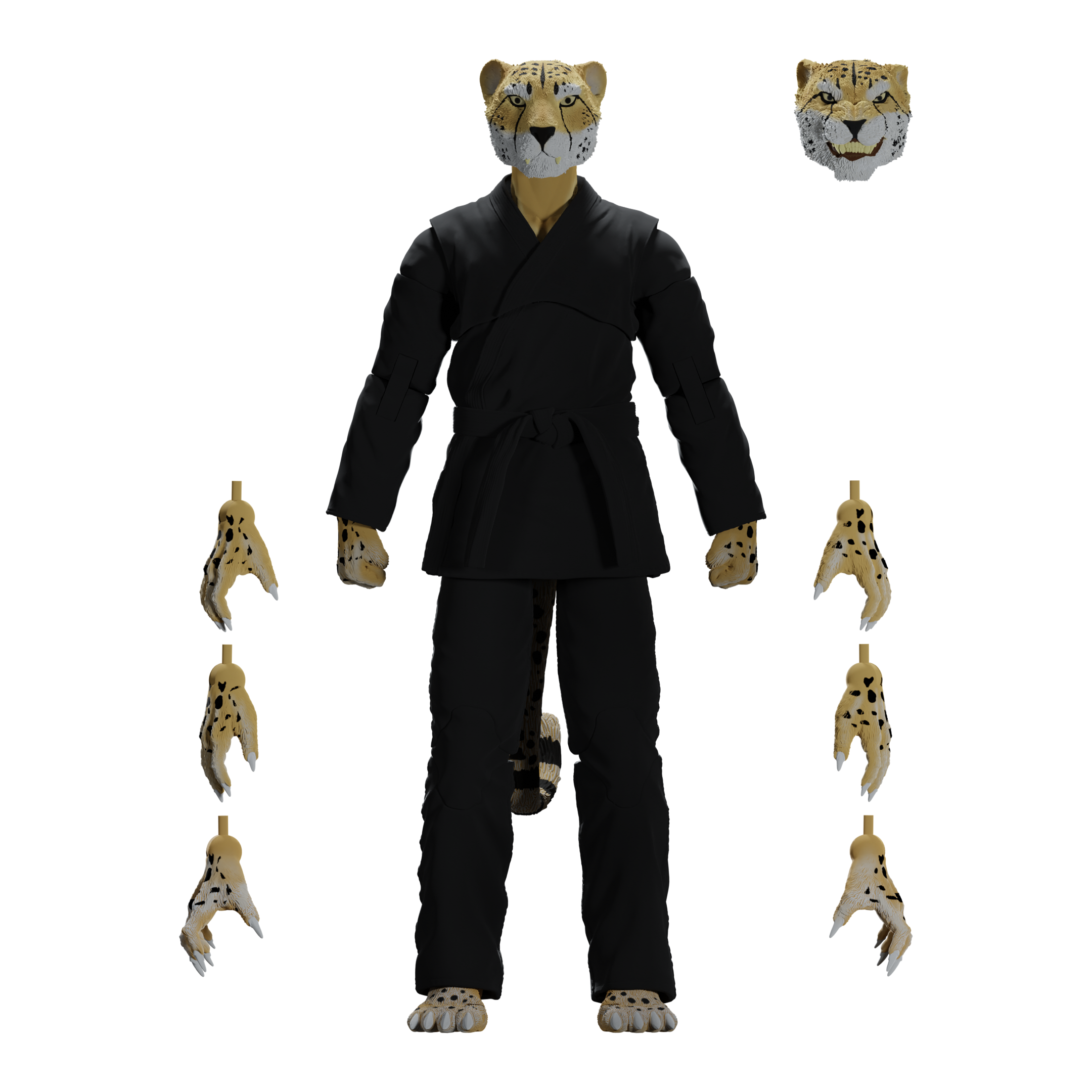 Jiu Jitsu Combat Creatures Chico the Cheetah Action Figure