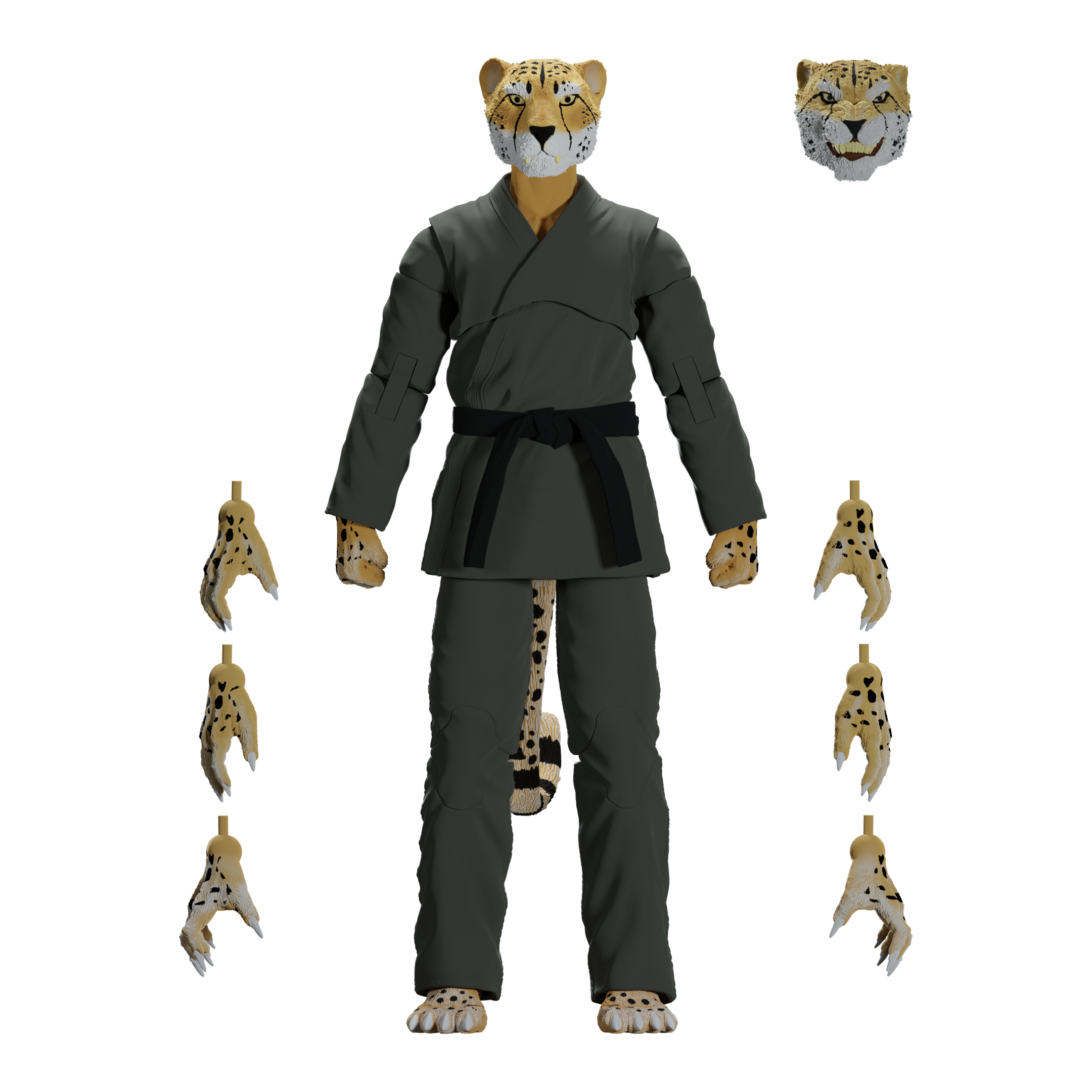 Jiu Jitsu Combat Creatures Chico the Cheetah Action Figure