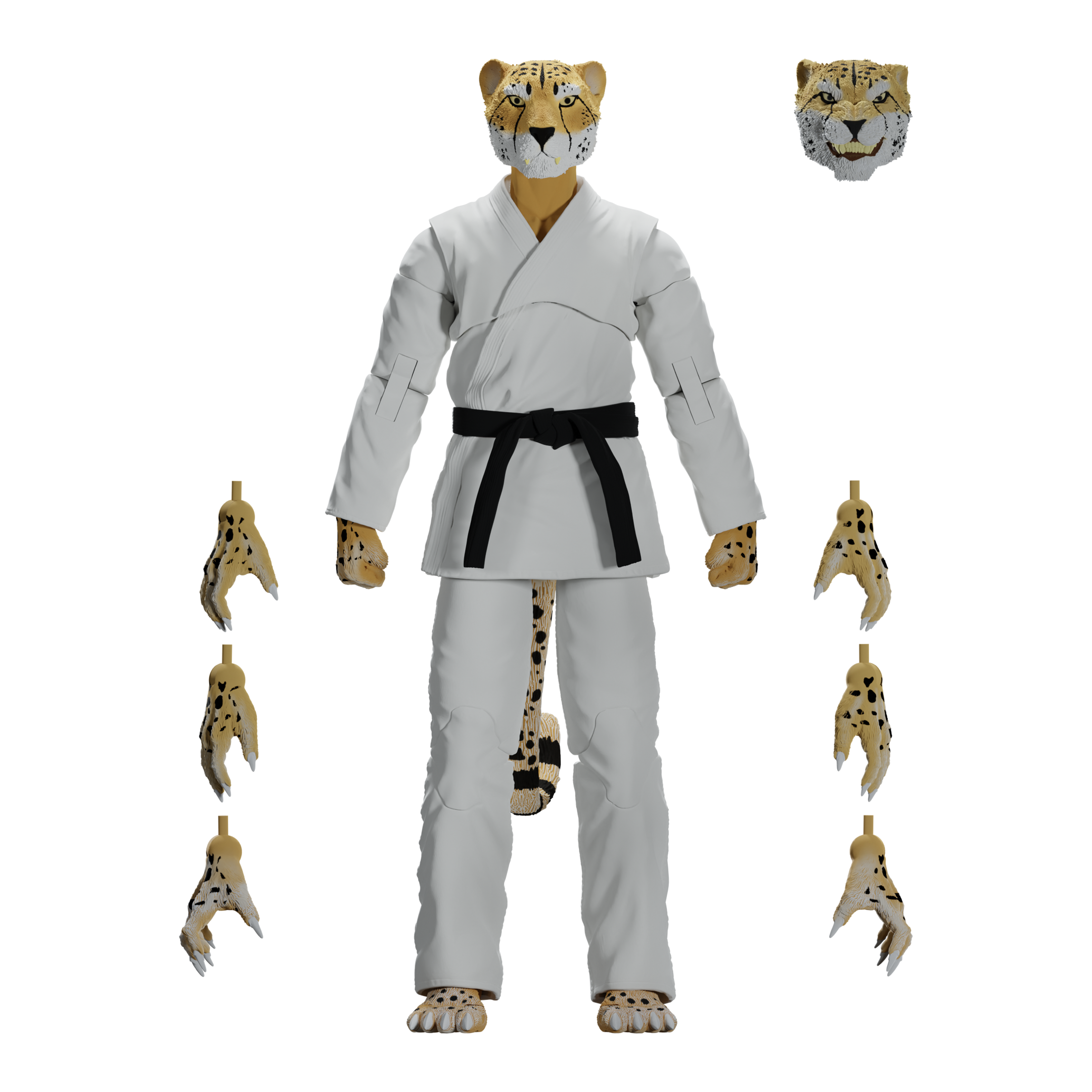 Jiu Jitsu Combat Creatures Chico the Cheetah Action Figure