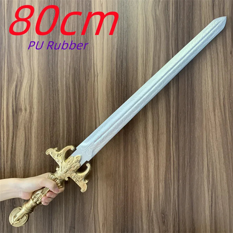 Chinese Style Cosplay Golden Dragon Sword Knights Knife Sword Prop Role Cos Protector Ghost Knife Sword PU Weapon Model Toy Gift