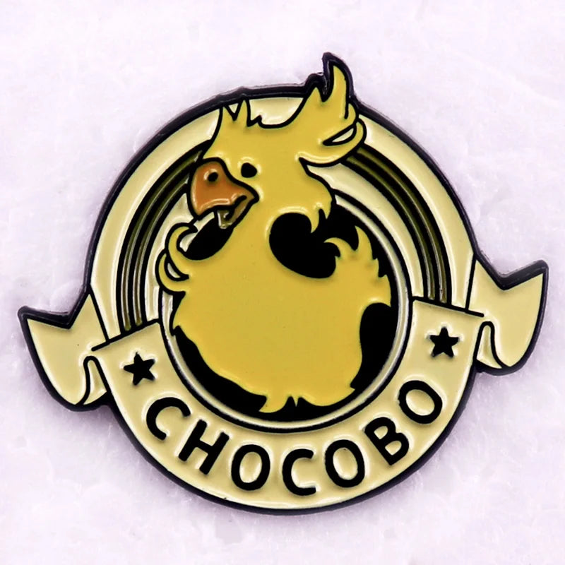 Chocobo brooch Final Fantasy game Enamel Pin kawaii animal brooch jewelry Gift