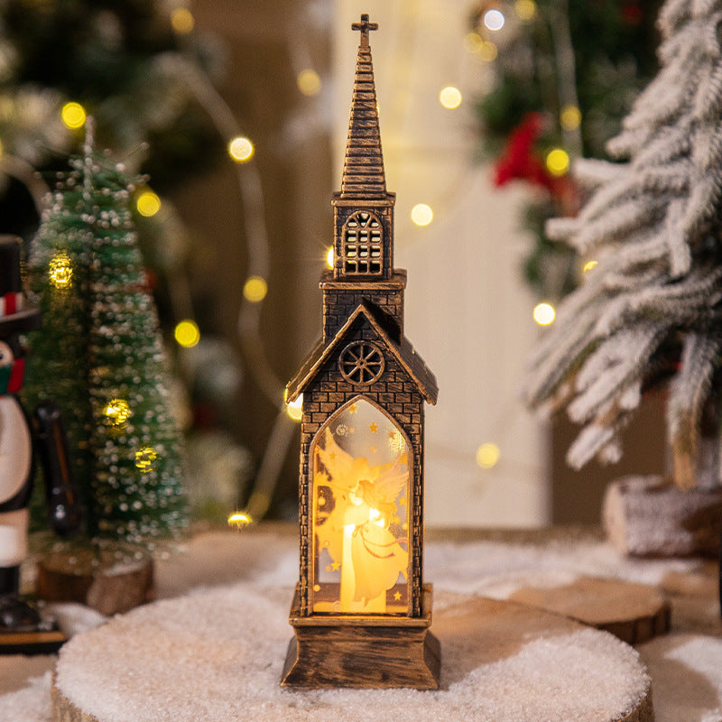 Christmas decoration, wind lights, luminous house ornaments, creative night lights, electronic candle lights, Christmas gifts