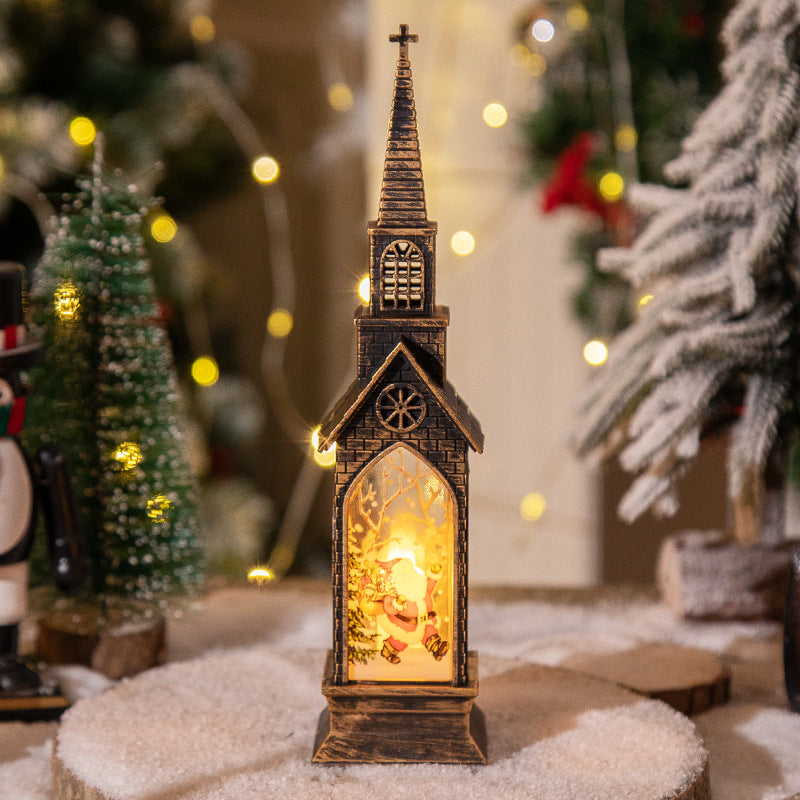 Christmas decoration, wind lights, luminous house ornaments, creative night lights, electronic candle lights, Christmas gifts