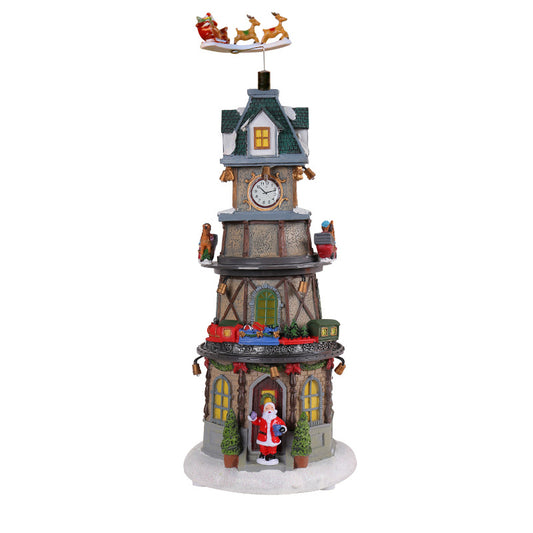 Christmas gift, Christmas luminous rotating music box, children's birthday night light