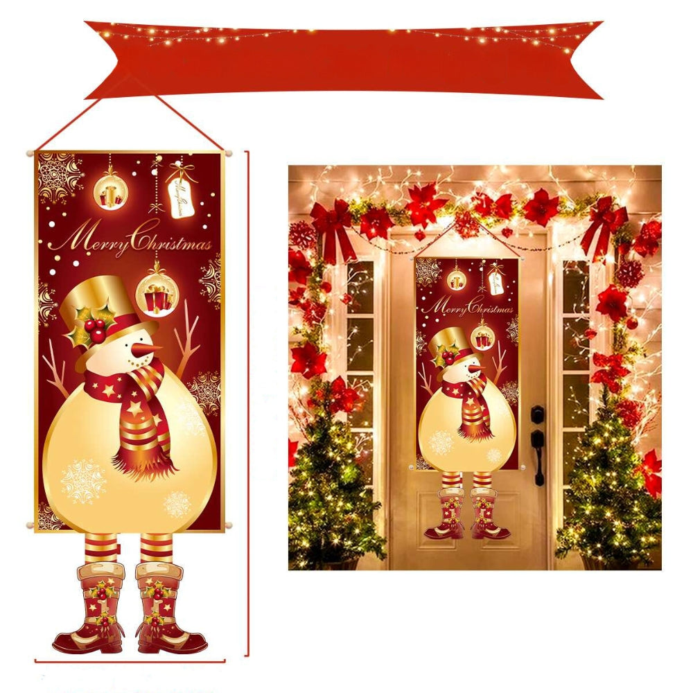 Christmas Hanging Flag Porch Door Banner