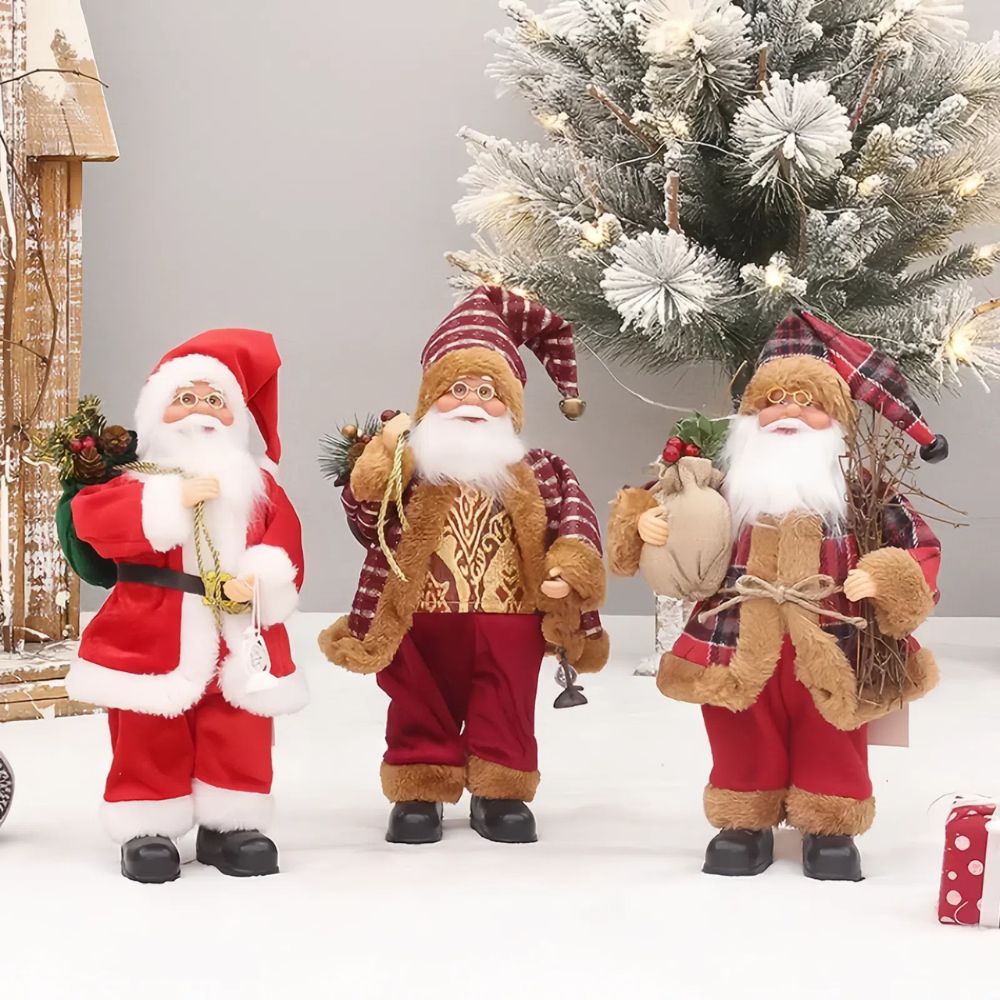 Christmas Home Decor Santa Claus Doll with Gift Bags