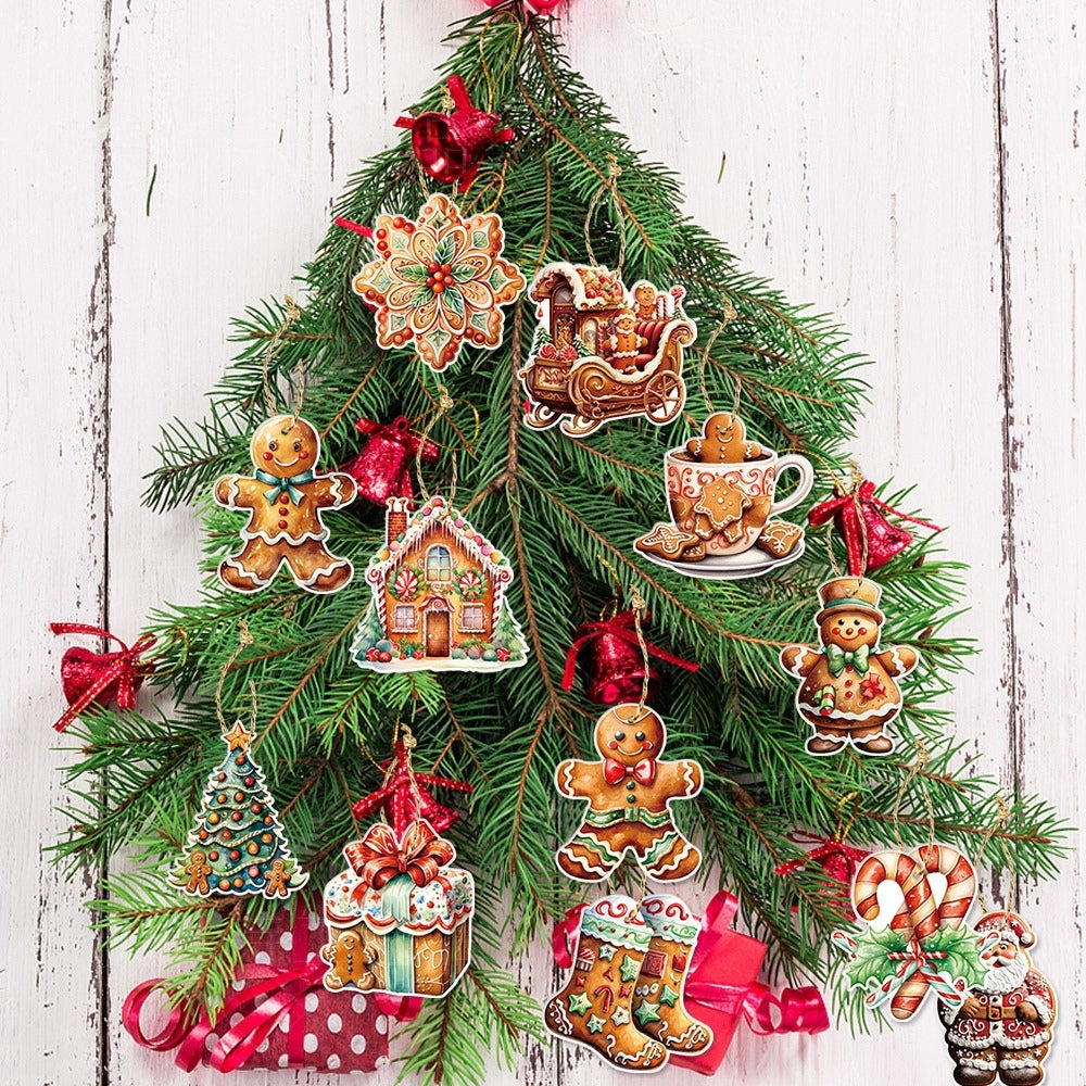 Christmas Party Decoration Pendant Gingerbread Man Theme Christmas Party Decoration