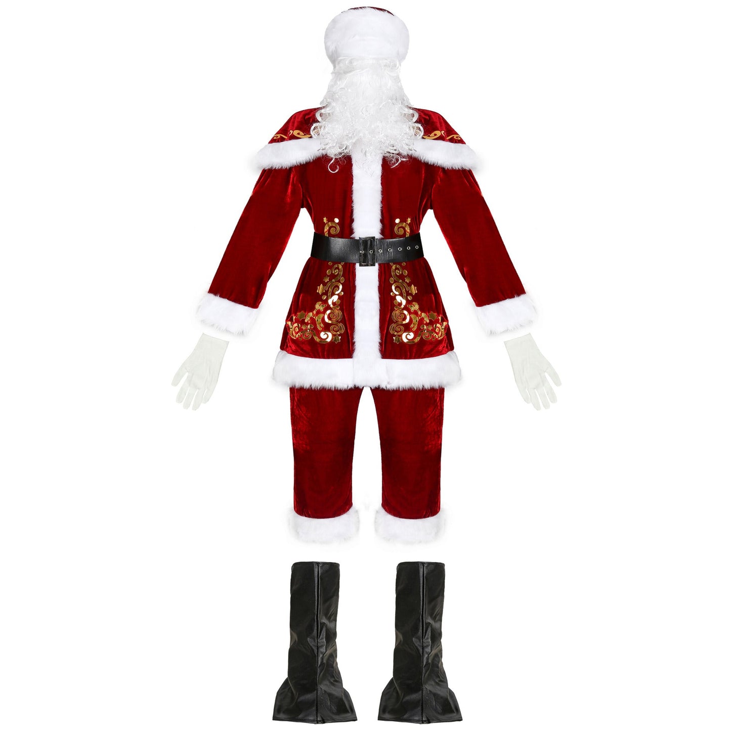 Christmas Santa Claus Costume Printed Christmas Suit