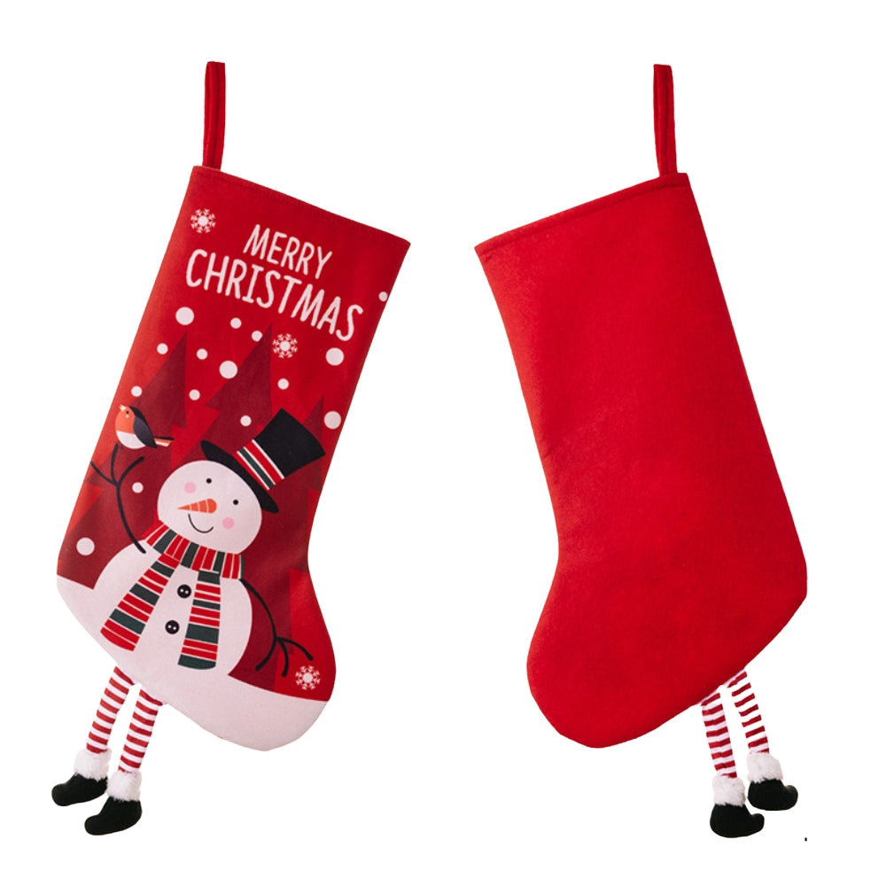 Christmas Stocking Large Stockings Santa Snowman Candy Gift Socks Tree Ornament Decorations