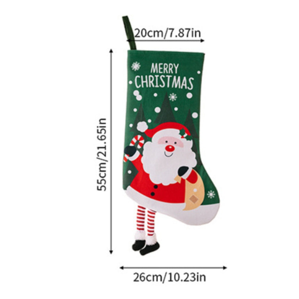 Christmas Stocking Large Stockings Santa Snowman Candy Gift Socks Tree Ornament Decorations