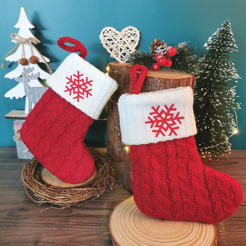 Christmas Stocking New Knitting Christmas Tree Pendant Decorations