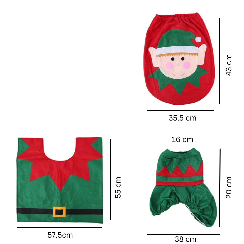 Christmas Toilet Seat Covers Creative Santa Claus Bathroom Mat