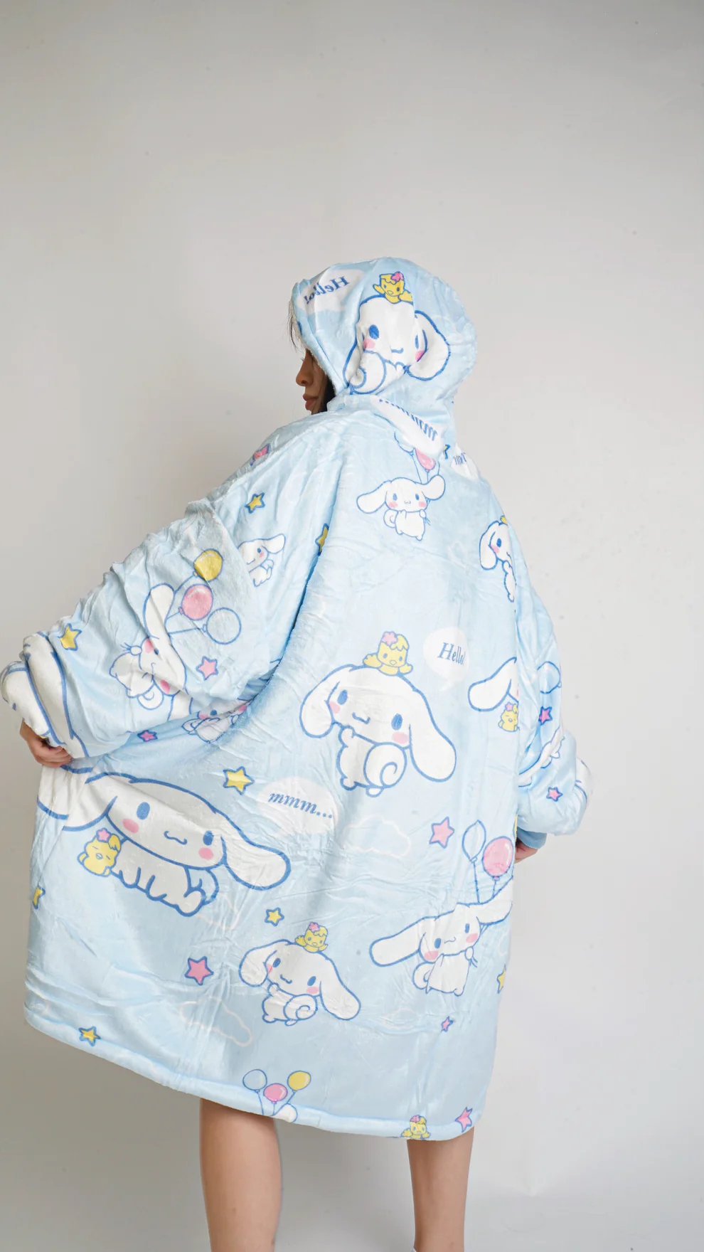 Cinnamoroll Wearable Blanket Hoodie for Kids & Adults | OLM Toys