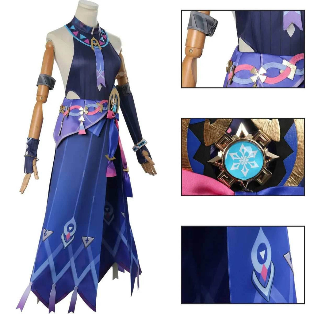 Genshin Citlali Cosplay Dress – Elegant Fantasy Outfit Set - Wig only(one size ) / XL