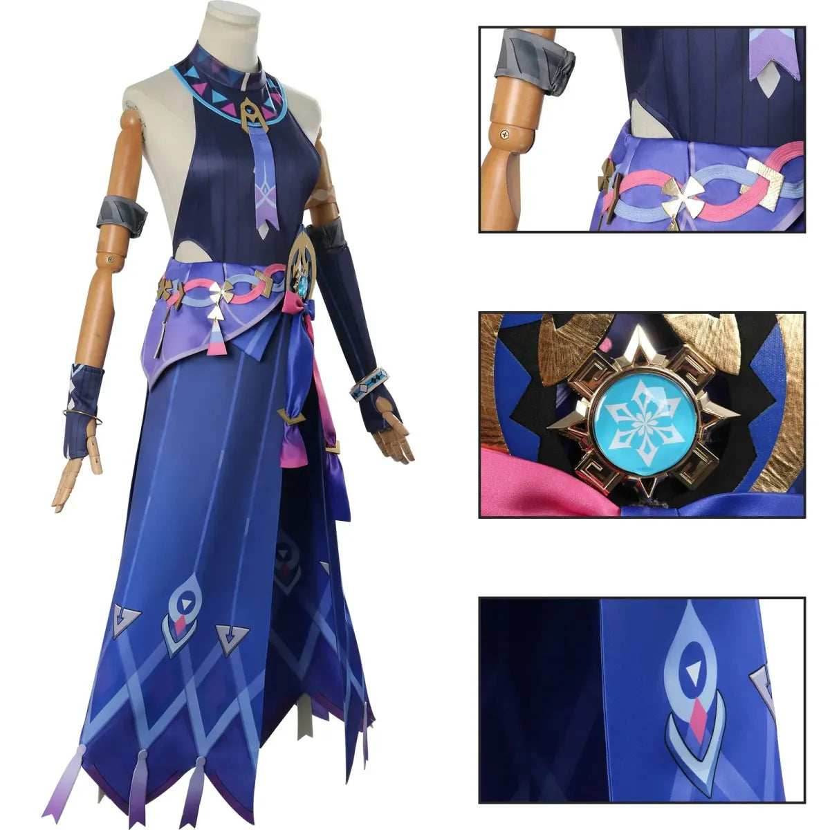 Genshin Citlali Cosplay Dress – Elegant Fantasy Outfit Set - Wig only(one size ) / XL