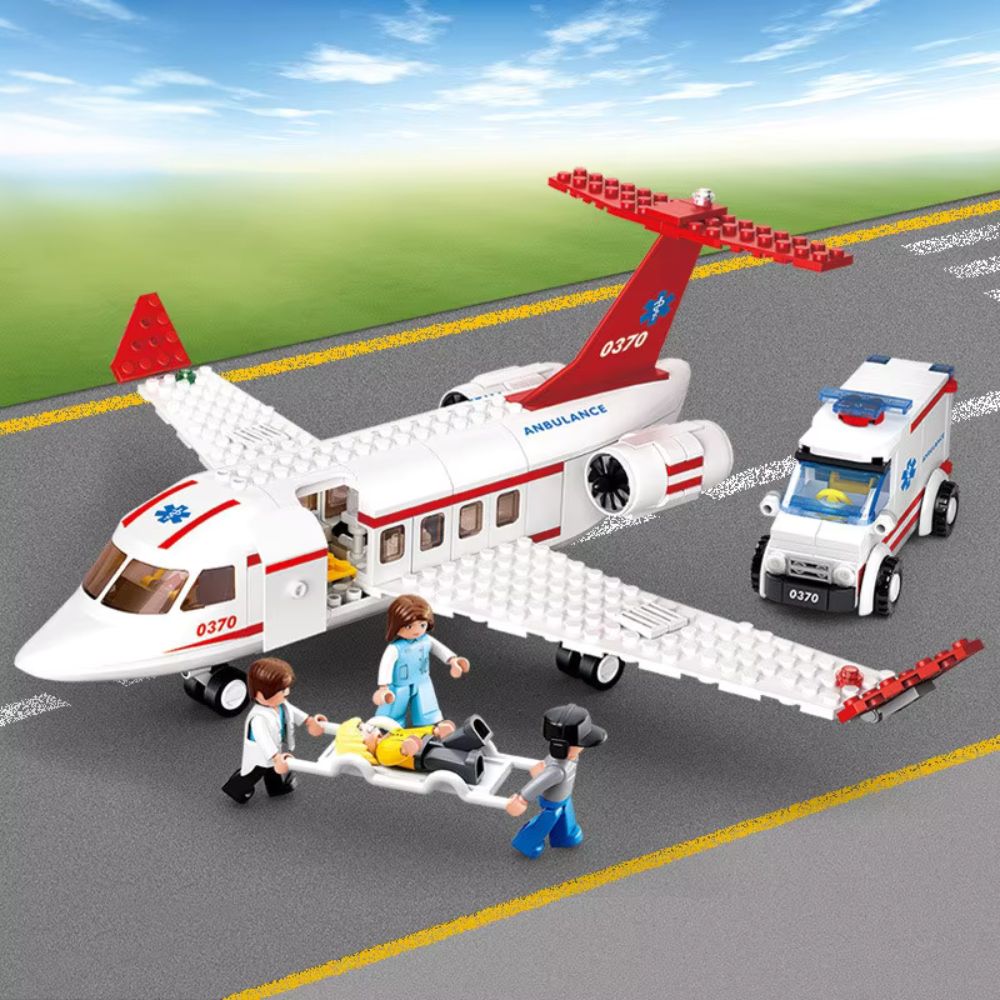 City Cargo Aircraft Educational Building Blocks Toy for Children