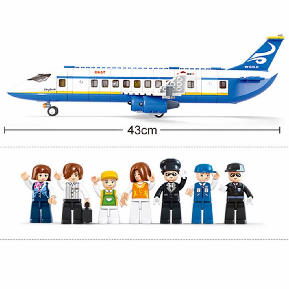 City Cargo Aircraft Educational Building Blocks Toy for Children