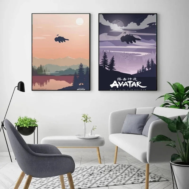 Classic Anime Avatar The Last Airbender Posters Canvas Painting HD Print Wall Art Pictures Gifts For Living Room Home Decoration