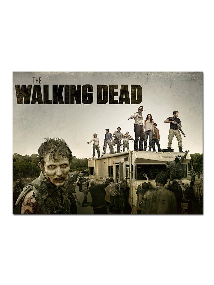 Classic Movie TV The Walking Dead Poster For Living Home Decoration Room Canvas Painting Wall Art Decor Mural Posters