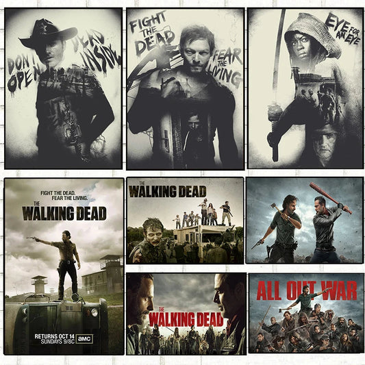 Classic Movie TV The Walking Dead Poster For Living Home Decoration Room Canvas Painting Wall Art Decor Mural Posters