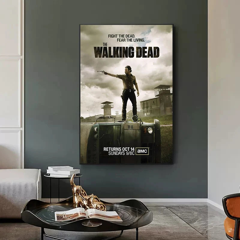 Classic Movie TV The Walking Dead Poster For Living Home Decoration Room Canvas Painting Wall Art Decor Mural Posters