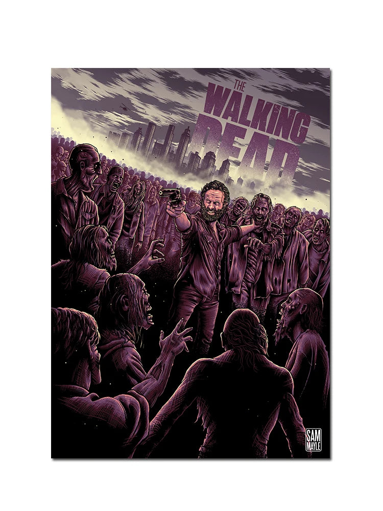 Classic Movie TV The Walking Dead Poster For Living Home Decoration Room Canvas Painting Wall Art Decor Mural Posters