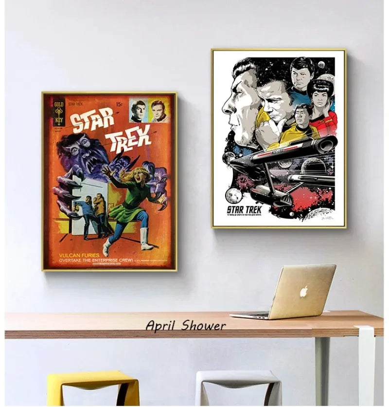 Classic Sci-Fic Movie Fancy Designs Star Trek Retro Poster Canvas Painting and Print Wall Art Picture for Living Room Home Decor