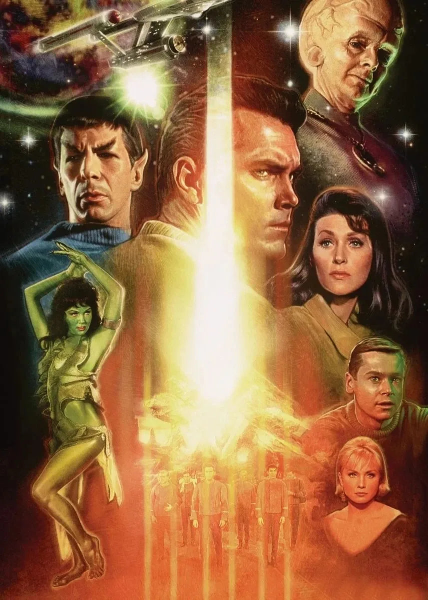 Classic Sci-Fic Movie Fancy Designs Star Trek Retro Poster Canvas Painting and Print Wall Art Picture for Living Room Home Decor