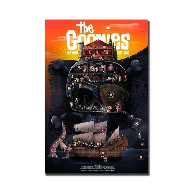 Classic The Goonies Moives Posters Wall Art Canvas Painting And Print Films HD Picture for Living Room Home Decor Frameless Gift