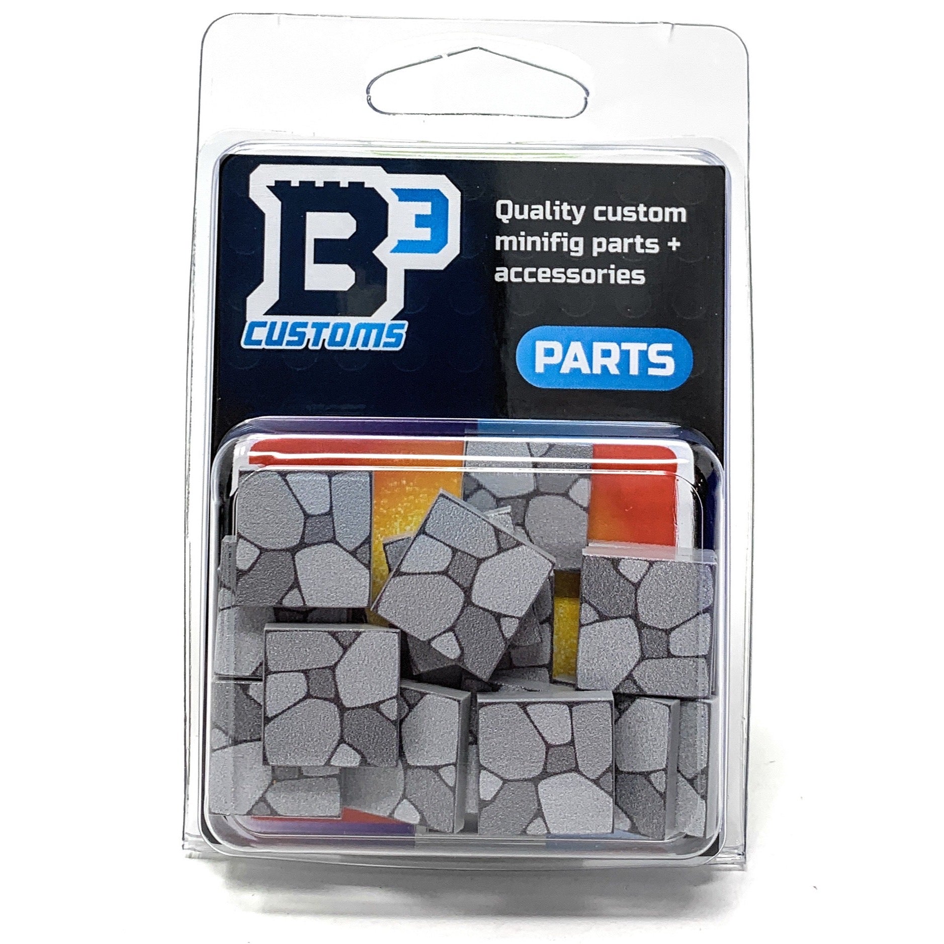 Cobblestone Tile Part Pack (20 Tiles) made with LEGO parts - B3 Customs