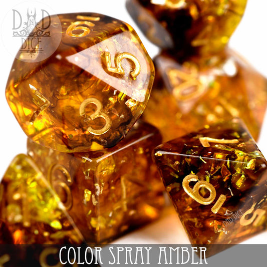 Color Spray Amber Dice Set