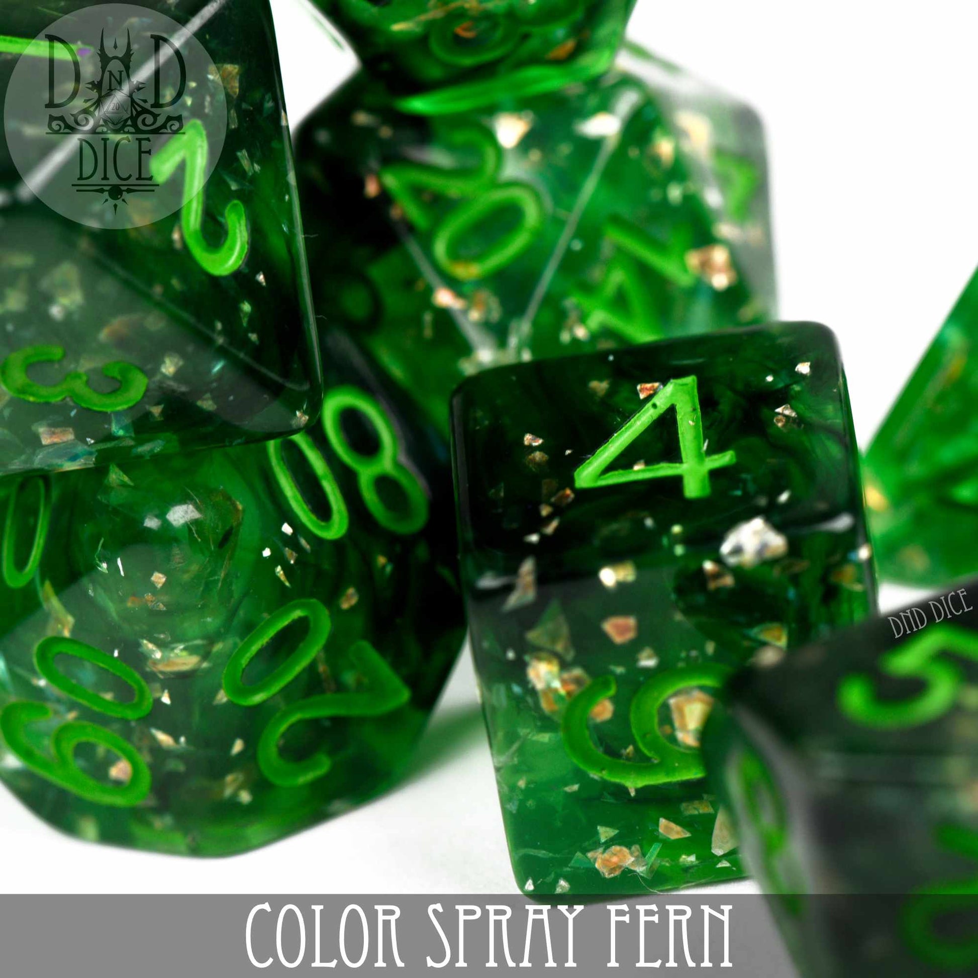 Color Spray Fern Dice Set