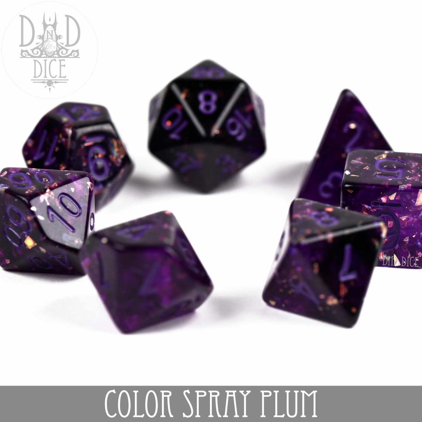 Color Spray Plum Dice Set