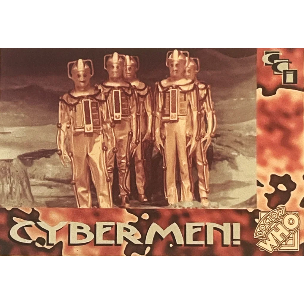 🤖 Vintage 1994 Doctor Who Cybermen Foil Trading Cards — Cards 4–6 of 6 (Set)