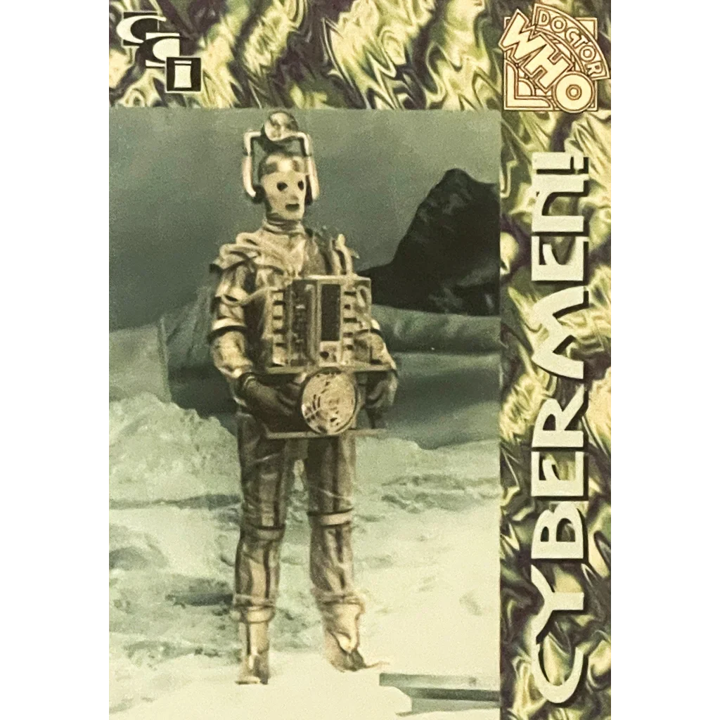 🤖 Vintage 1994 Doctor Who Cybermen Foil Trading Cards — Cards 4–6 of 6 (Set)
