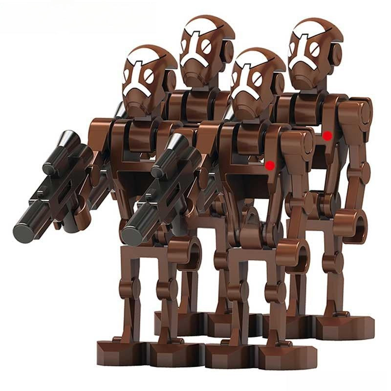 Commando Battle Droid Captain set of 4 Star Wars Lego Minifigures Custom Toys