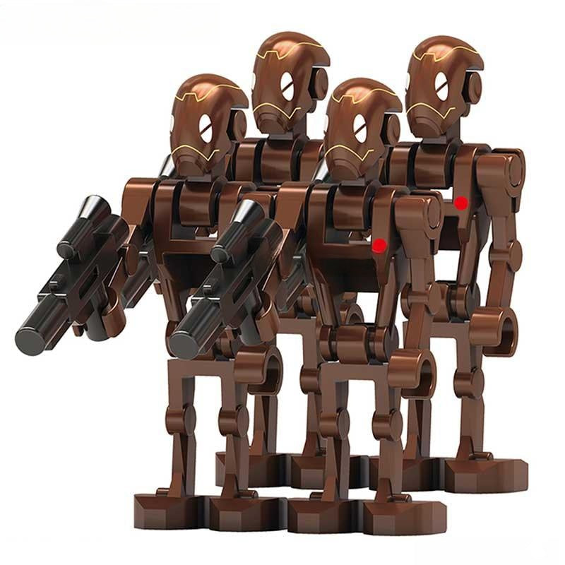 Commando Battle Droids set of 4 Star Wars Lego Minifigures Custom Toys