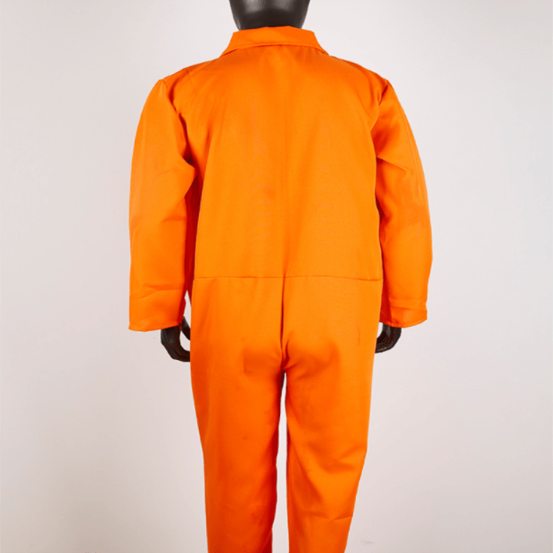 Conniving Convict Men's Halloween Costume - Orange Prisoner Jumpsuit