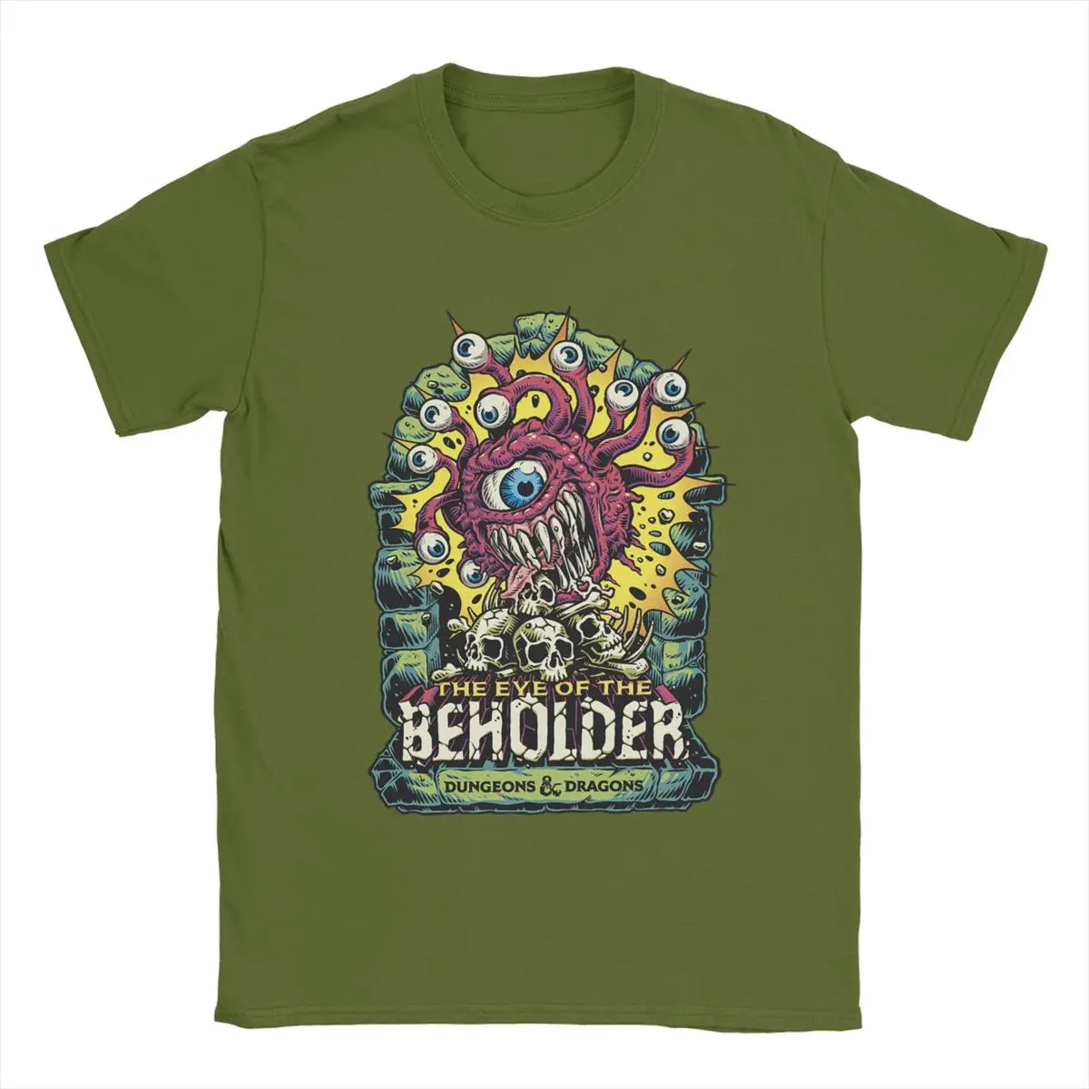 Cool DnD Eye Of The Beholder T-Shirts for Men Crew Neck Pure Cotton T Shirt Game Short Sleeve Tees 4XL 5XL Clothes