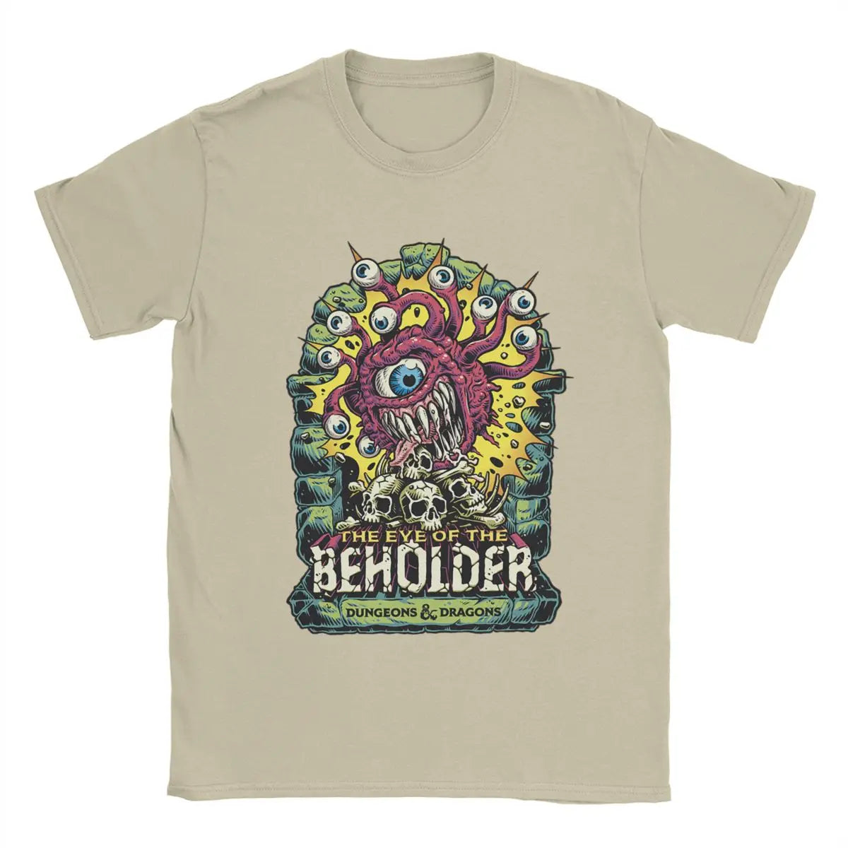 Cool DnD Eye Of The Beholder T-Shirts for Men Crew Neck Pure Cotton T Shirt Game Short Sleeve Tees 4XL 5XL Clothes