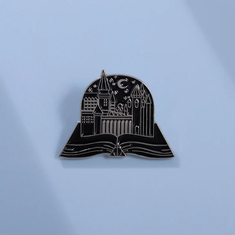 Cool Magic Castle in Book Enamel Pins Collection Brooch Clothing Backpack Lapel Badges Fashion Jewelry Accessories Gifts