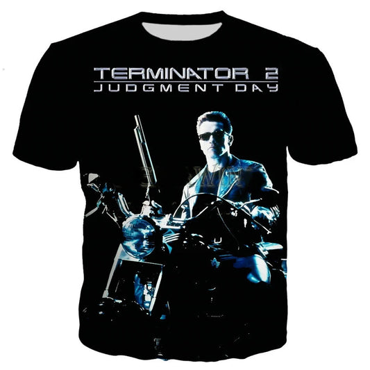 Cool Movie Terminator Arnold Schwarzenegger T Shirt Men Women 3D Printed T-shirt Harajuku Style Tshirt Streetwear Tshirt Tops