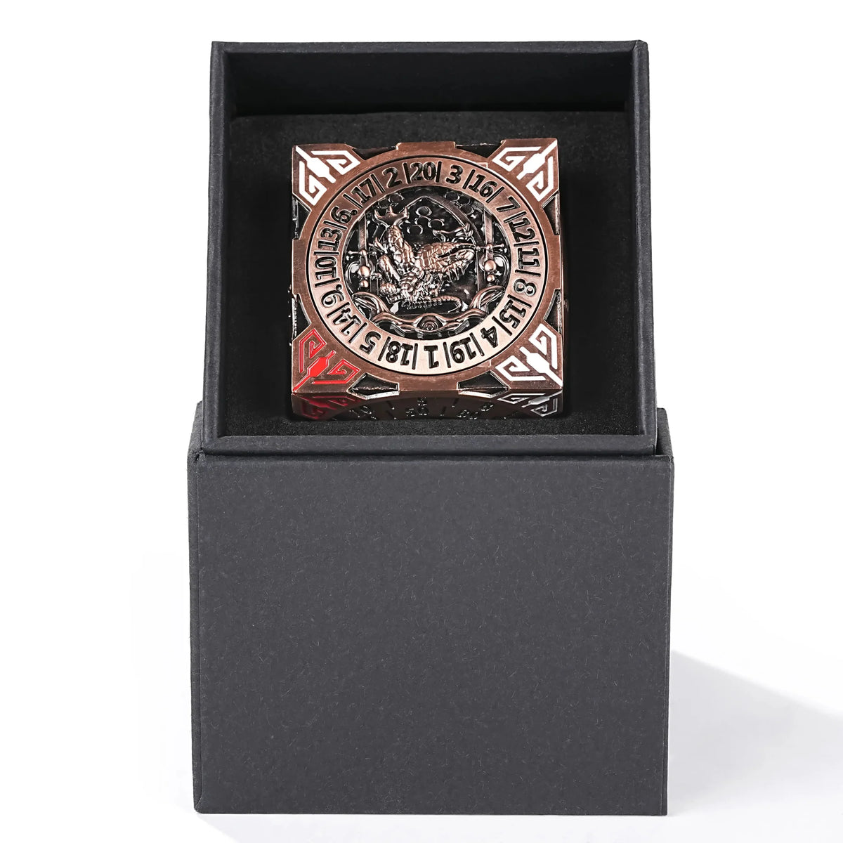 Cool Table Game Dice Spinner: 7-in-1 Metal Solid Cube Six-Sided Circular Spinning Roulette Dice