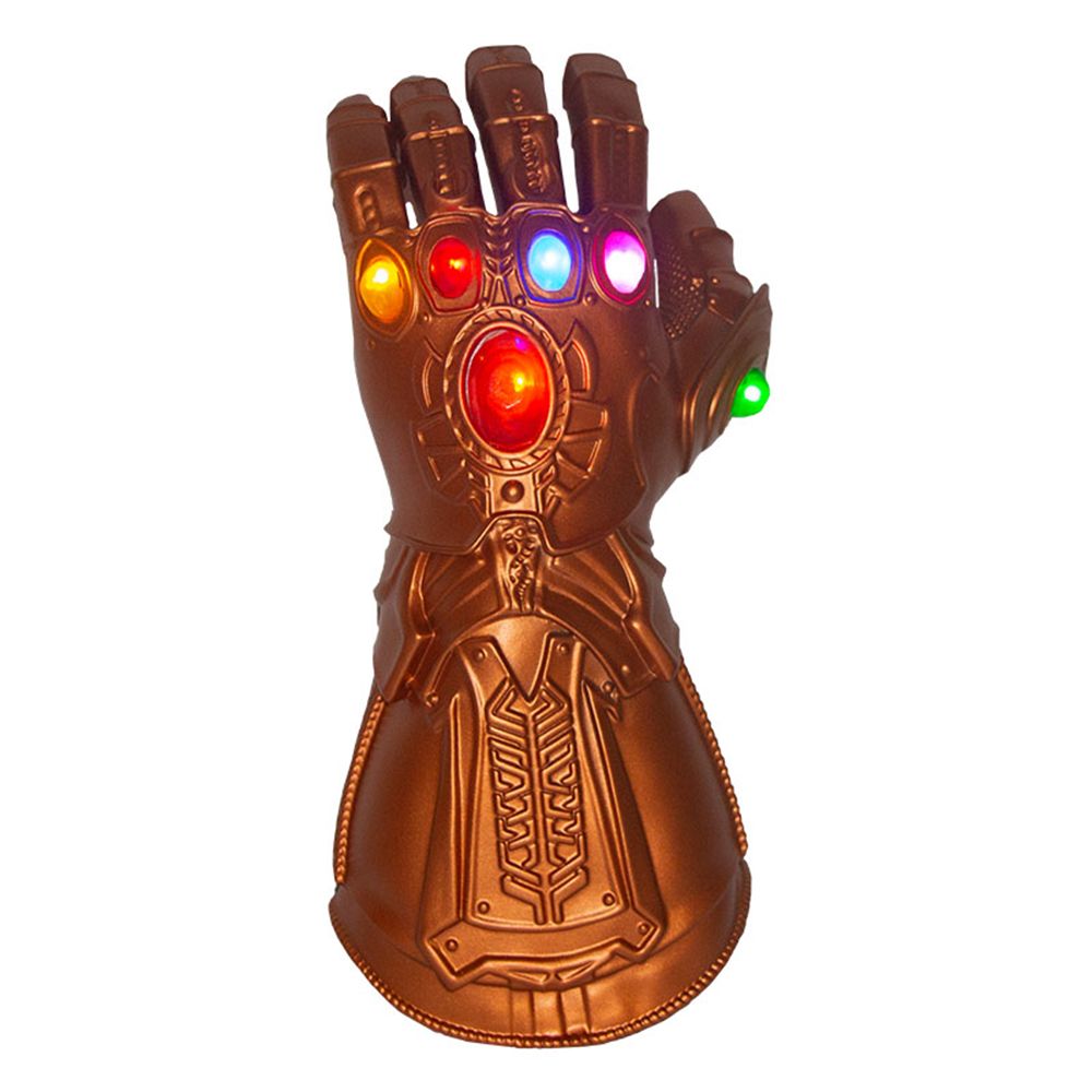 Cos Infinity Gauntlet LED Light Thanos Gloves Halloween Cosplay Superhero Weapon Props Child Costume Party Toy Festival Gift