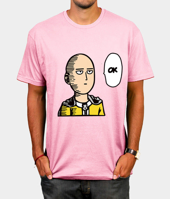 cotton ANIME One Punch Man Printed men T shirt Fashion cool confortable men's Tshirt casual t-shirt for men