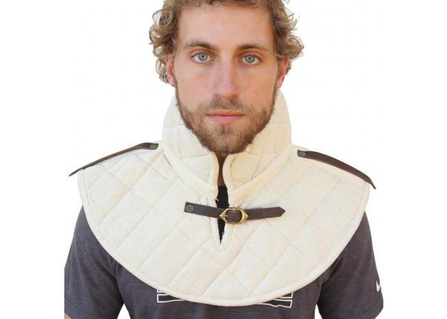 Cotton Padding Collar Armor Medieval Garment White