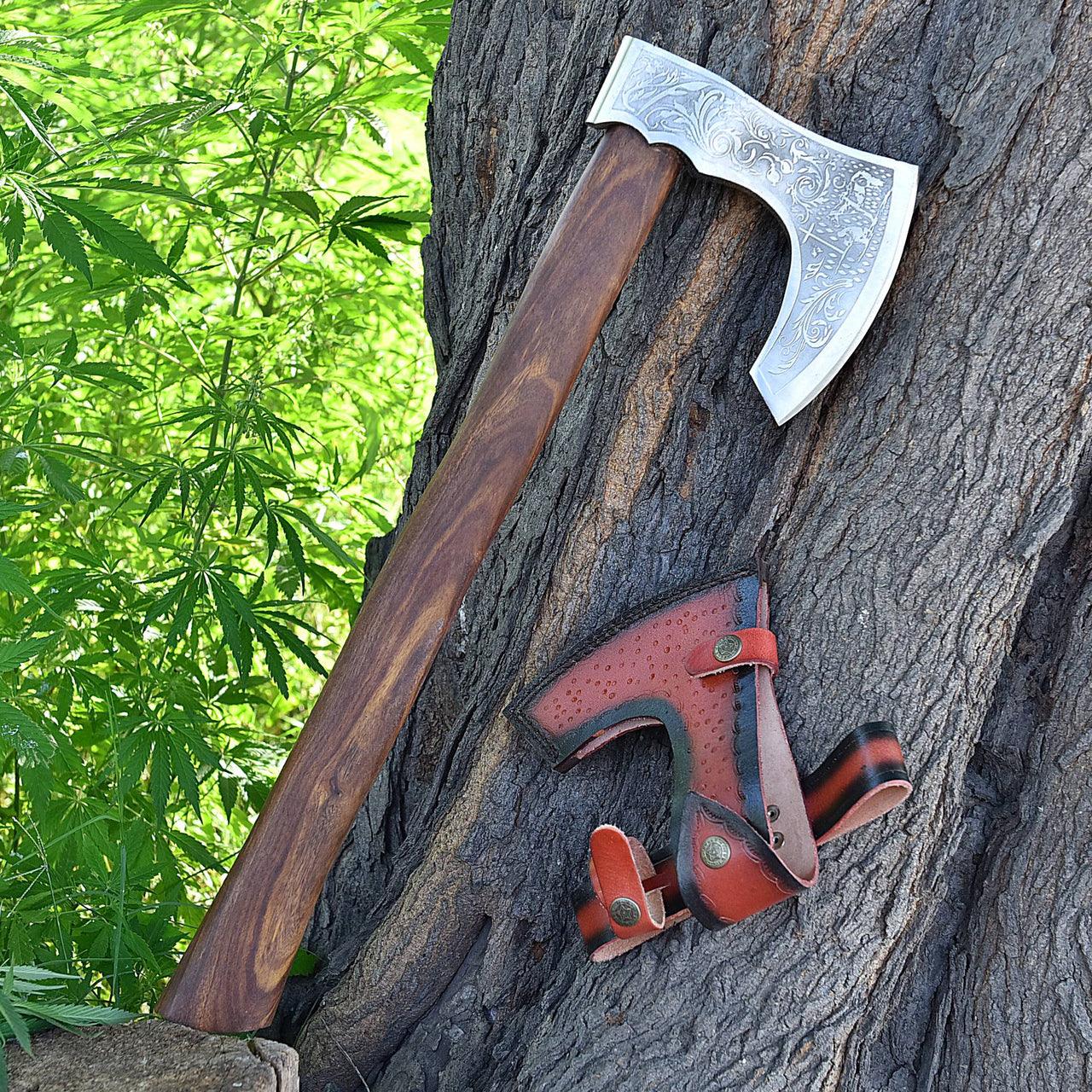 Cowboy Up Carbon Steel Outdoor Bearded Axe